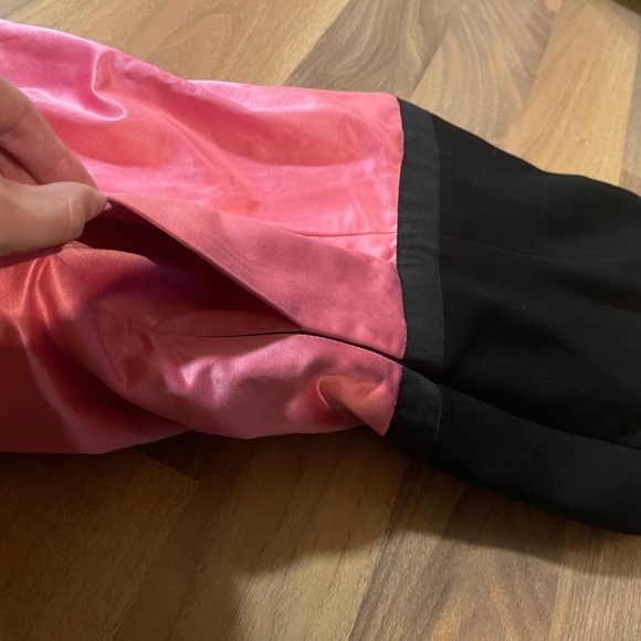 BCBGMAXAZRIA mini party/prom dress two tone black and Barbie pink skirt - Picture 3 of 6